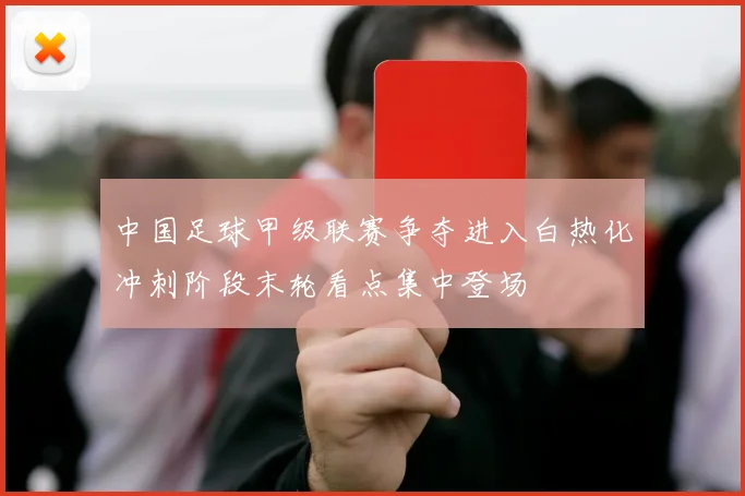 中国足球甲级联赛争夺进入白热化冲刺阶段末轮看点集中登场